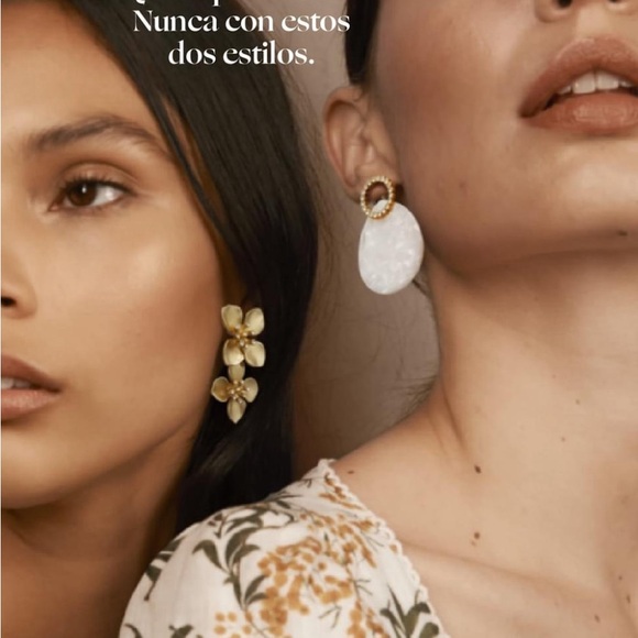 YANBAL ECLIPSE EARRINGS-Aretes Nacarados - Picture 2 of 6